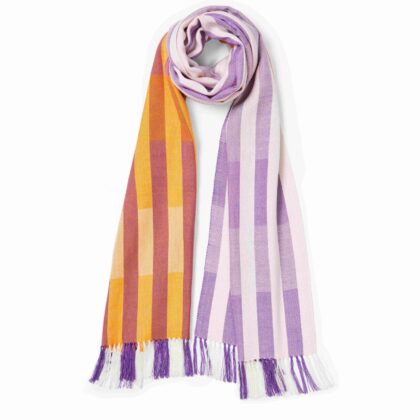 ผ้าพันคอ  Harmony Violet Pink Orange