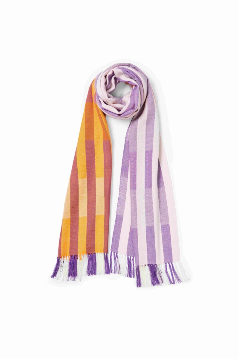 ผ้าพันคอ  Harmony Violet Pink Orange