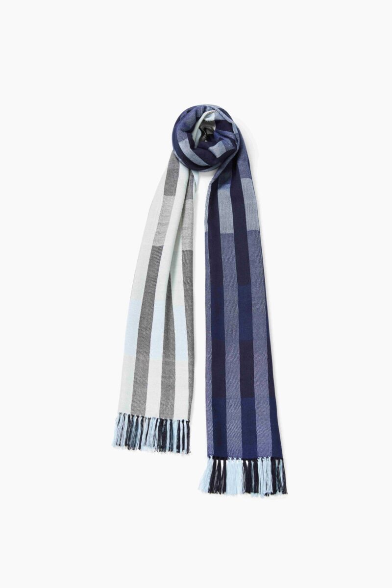 ผ้าพันคอ Harmony Black Blue Beige