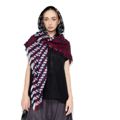 ผ้าพันคอลาย Geral houndstooth square-4